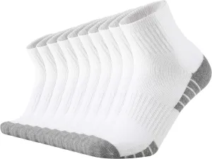 ONKE Cotton Low Cut Quarter Socks for Men Athletic Sport Work with Thick Cushion Moisture Control Anti Blisters Sweat Wicking