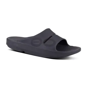 Oofos Ooahh Sport Slide Sandal - Matte Black 1500MATBLK