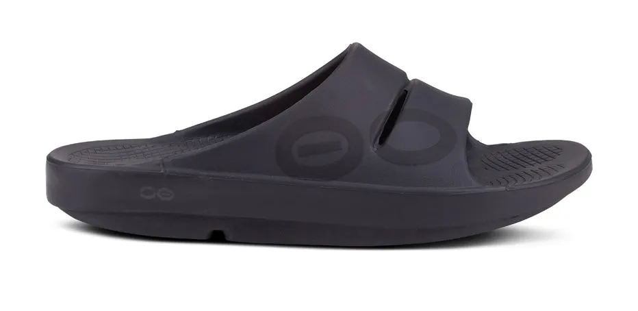 Oofos Ooahh Sport Slide Sandal - Matte Black 1500MATBLK