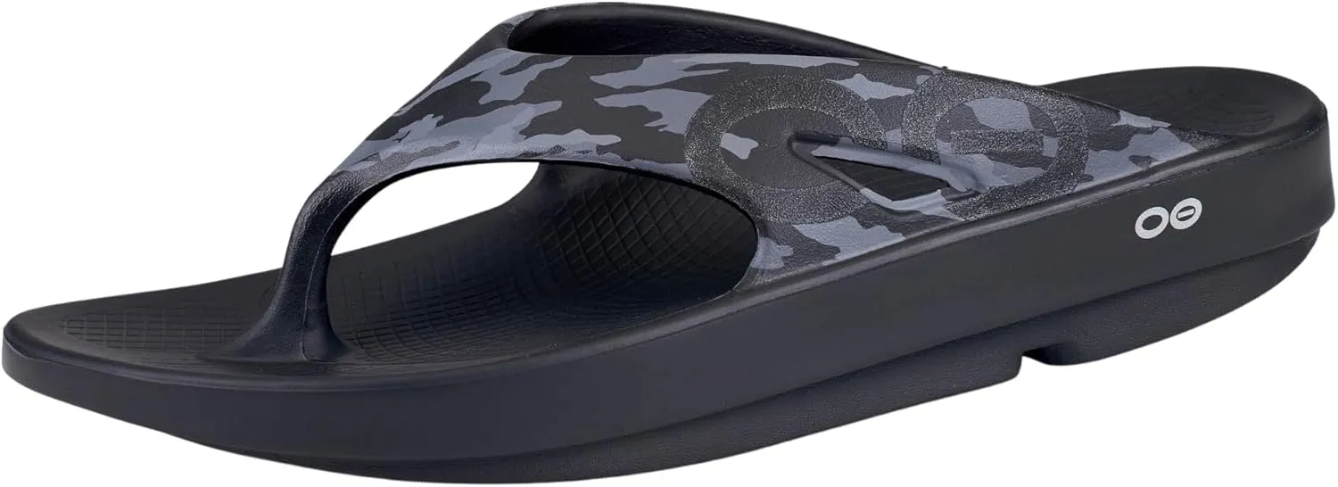 OOFOS OOriginal Sport Recovery Sandal, Black Camo - Women’s Size 16, Men’s Size 14