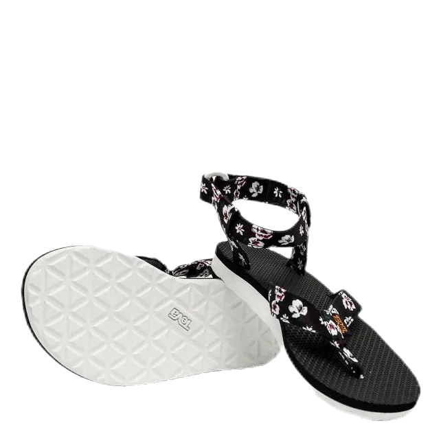 Original Sandal Floral Satin Patterned/Black