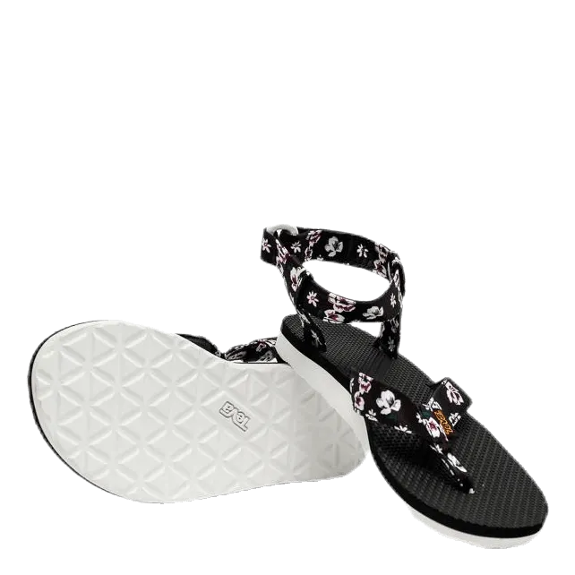 Original Sandal Floral Satin Patterned/Black