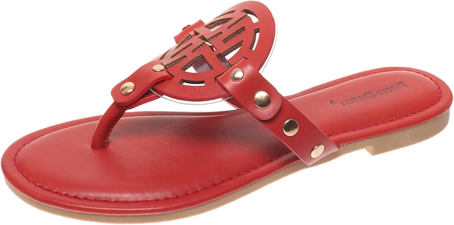 Pierre Dumas Women's Storm Thong Slip On Vegan Flip Flop Sandal