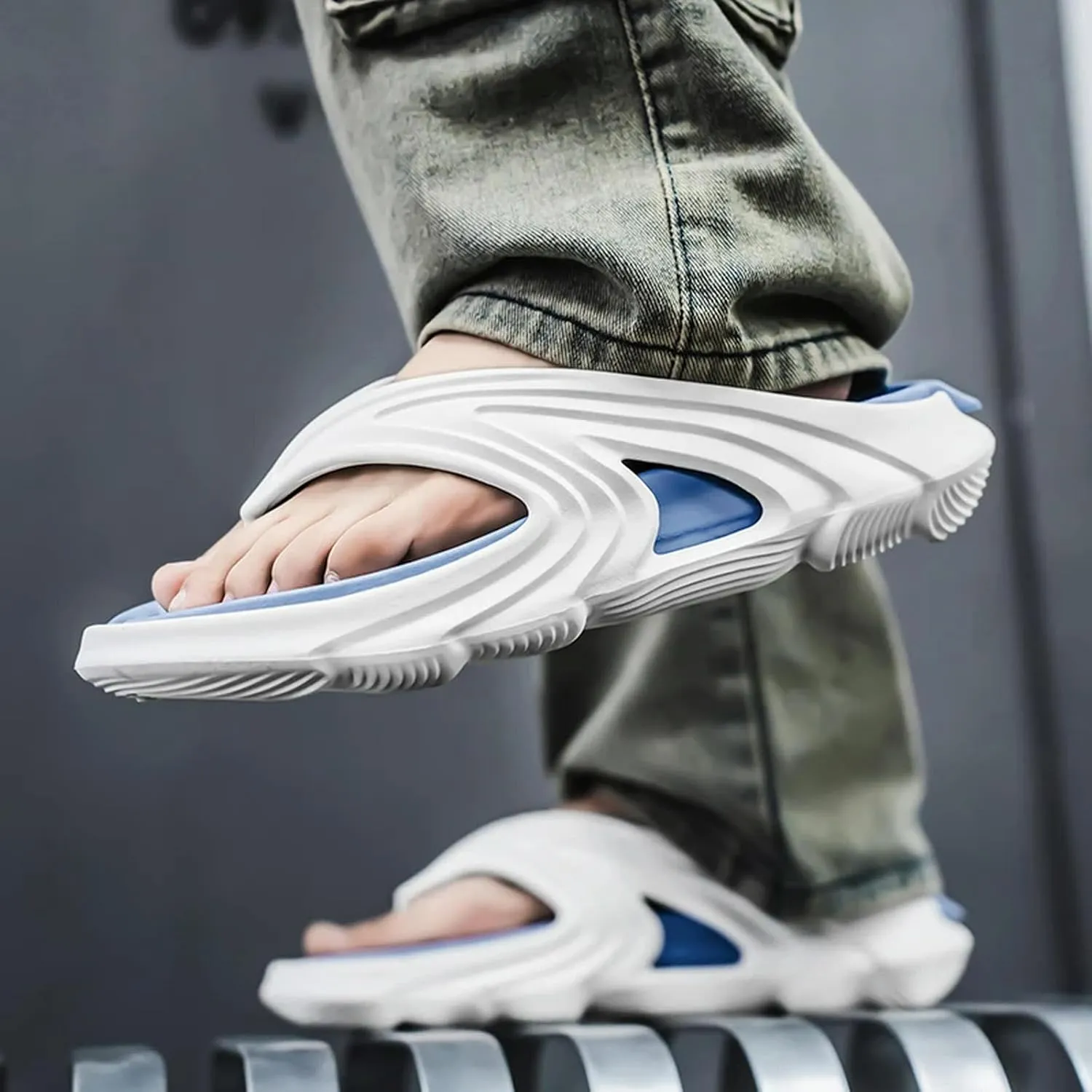 Platform Flip Flops Soft Sole Eva Slippers Outdoor Casual Beach Shoes Home Non-Slip Bathroom Slides