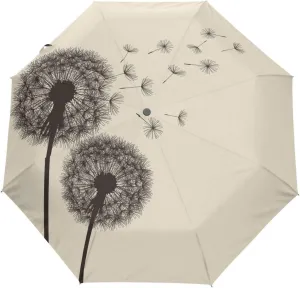 Poeticcity Automatic Folding Umbrella, Auto Open/Close 3 Folds Parasol, Compact Windproof Strong Umbrellas for Travel Sun & Rain