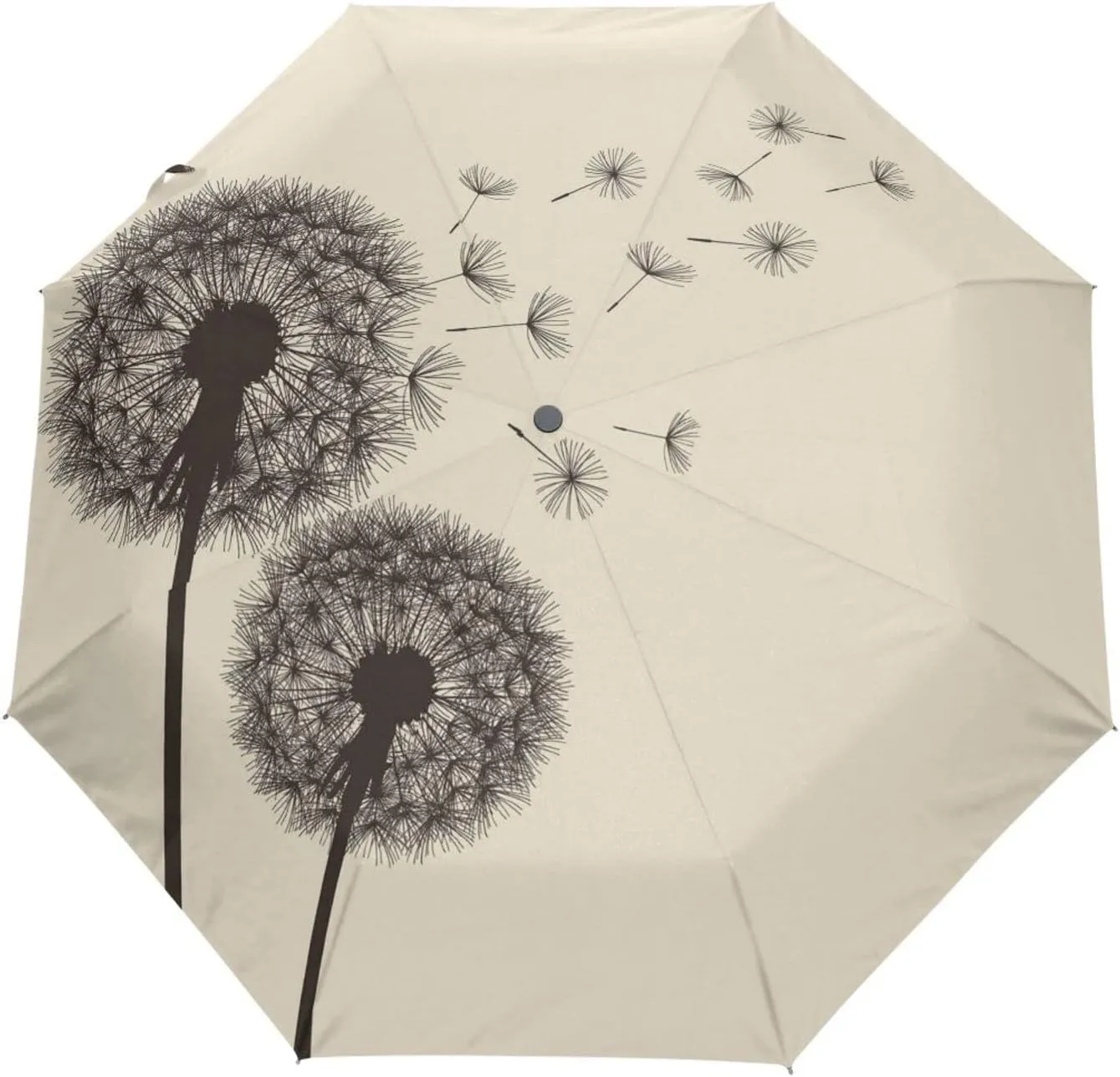Poeticcity Automatic Folding Umbrella, Auto Open/Close 3 Folds Parasol, Compact Windproof Strong Umbrellas for Travel Sun & Rain