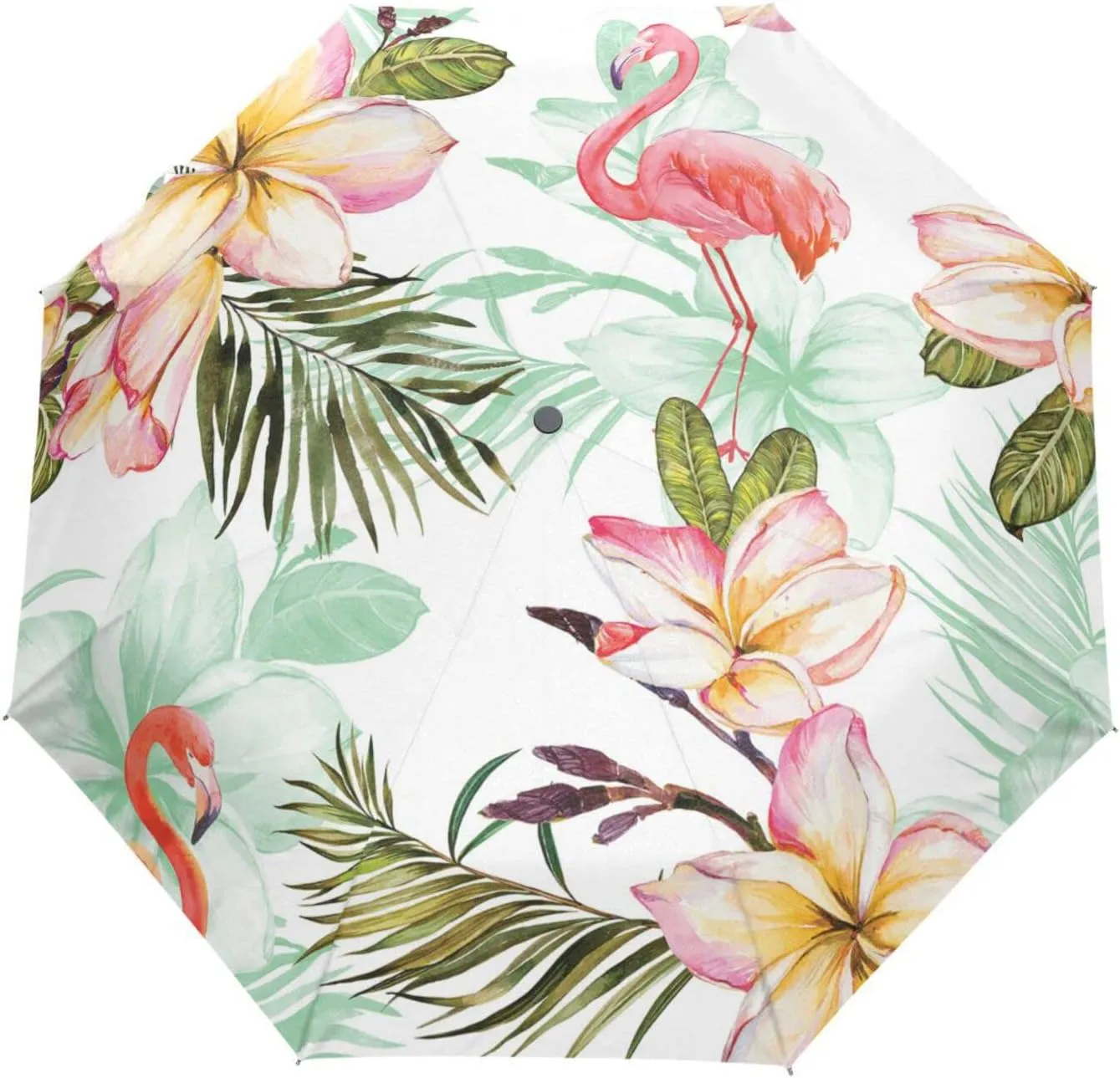 Poeticcity Automatic Folding Umbrella, Auto Open/Close 3 Folds Parasol, Compact Windproof Strong Umbrellas for Travel Sun & Rain