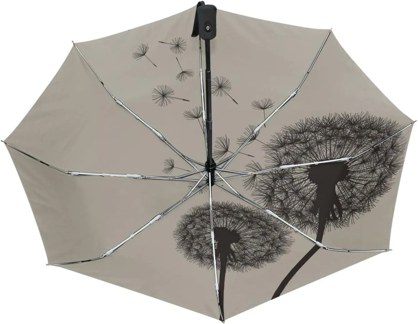 Poeticcity Automatic Folding Umbrella, Auto Open/Close 3 Folds Parasol, Compact Windproof Strong Umbrellas for Travel Sun & Rain