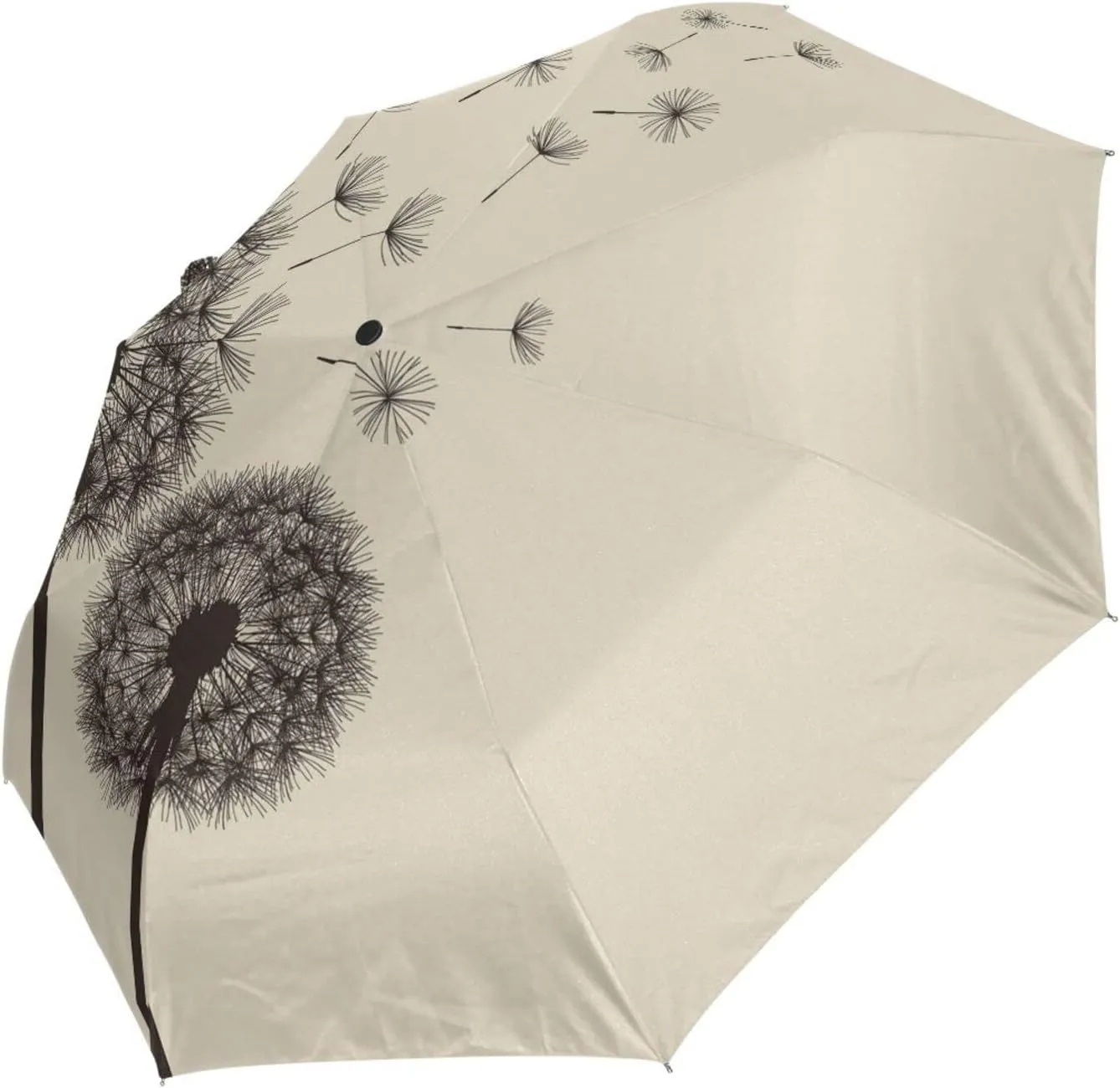Poeticcity Automatic Folding Umbrella, Auto Open/Close 3 Folds Parasol, Compact Windproof Strong Umbrellas for Travel Sun & Rain