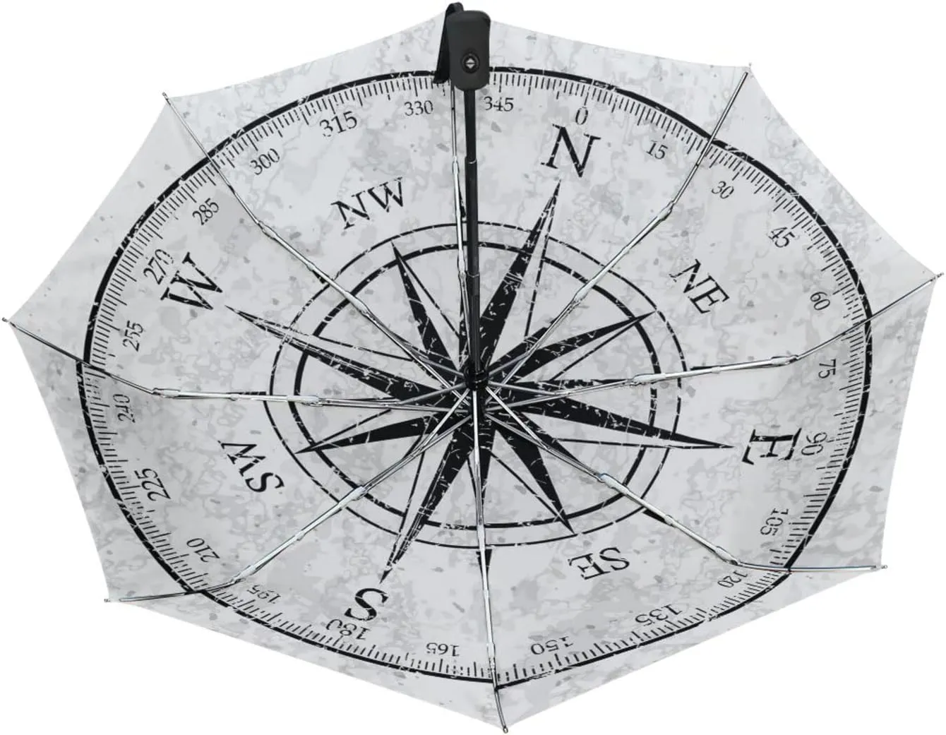 Poeticcity Automatic Folding UPF 50  Anti-UV Rain Umbrella, Auto Open/Close 3 Folds Sun Parasol Canopy Windproof Compact Travel Umbrella