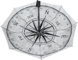 Poeticcity Automatic Folding UPF 50  Anti-UV Rain Umbrella, Auto Open/Close 3 Folds Sun Parasol Canopy Windproof Compact Travel Umbrella