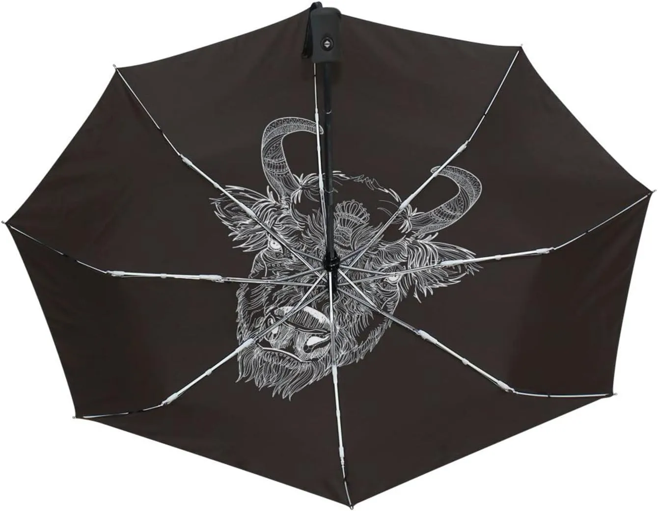 Poeticcity Automatic Folding UPF 50  Anti-UV Rain Umbrella, Auto Open/Close 3 Folds Sun Parasol Canopy Windproof Compact Travel Umbrella