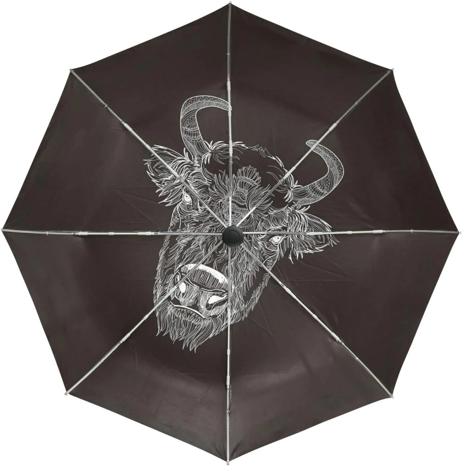 Poeticcity Automatic Folding UPF 50  Anti-UV Rain Umbrella, Auto Open/Close 3 Folds Sun Parasol Canopy Windproof Compact Travel Umbrella