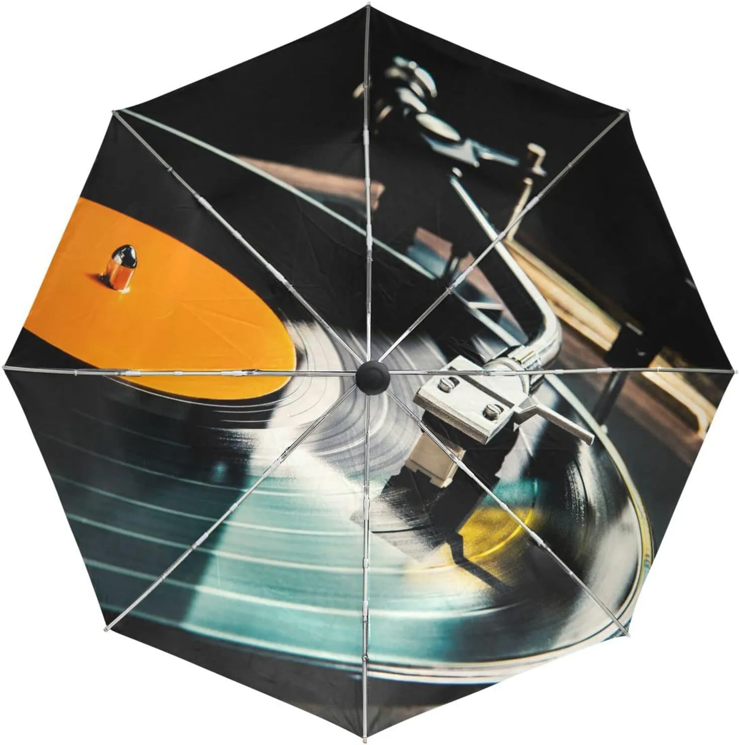 Poeticcity Automatic Folding UPF 50  Anti-UV Rain Umbrella, Auto Open/Close 3 Folds Sun Parasol Canopy Windproof Compact Travel Umbrella