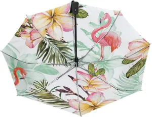Poeticcity Automatic Folding UPF 50  Anti-UV Rain Umbrella, Auto Open/Close 3 Folds Sun Parasol Canopy Windproof Compact Travel Umbrella