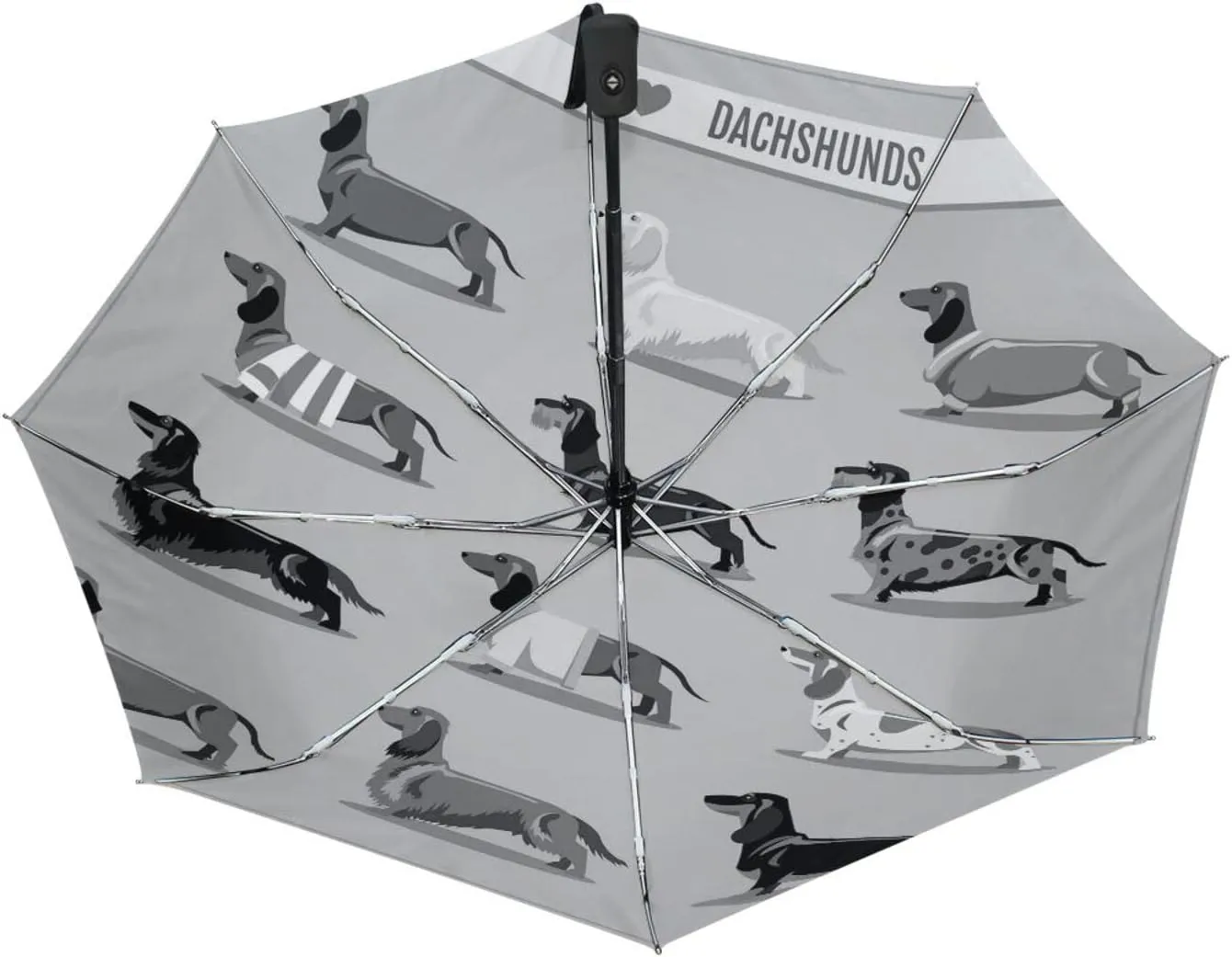 Poeticcity Automatic Folding UPF 50  Anti-UV Rain Umbrella, Auto Open/Close 3 Folds Sun Parasol Canopy Windproof Compact Travel Umbrella