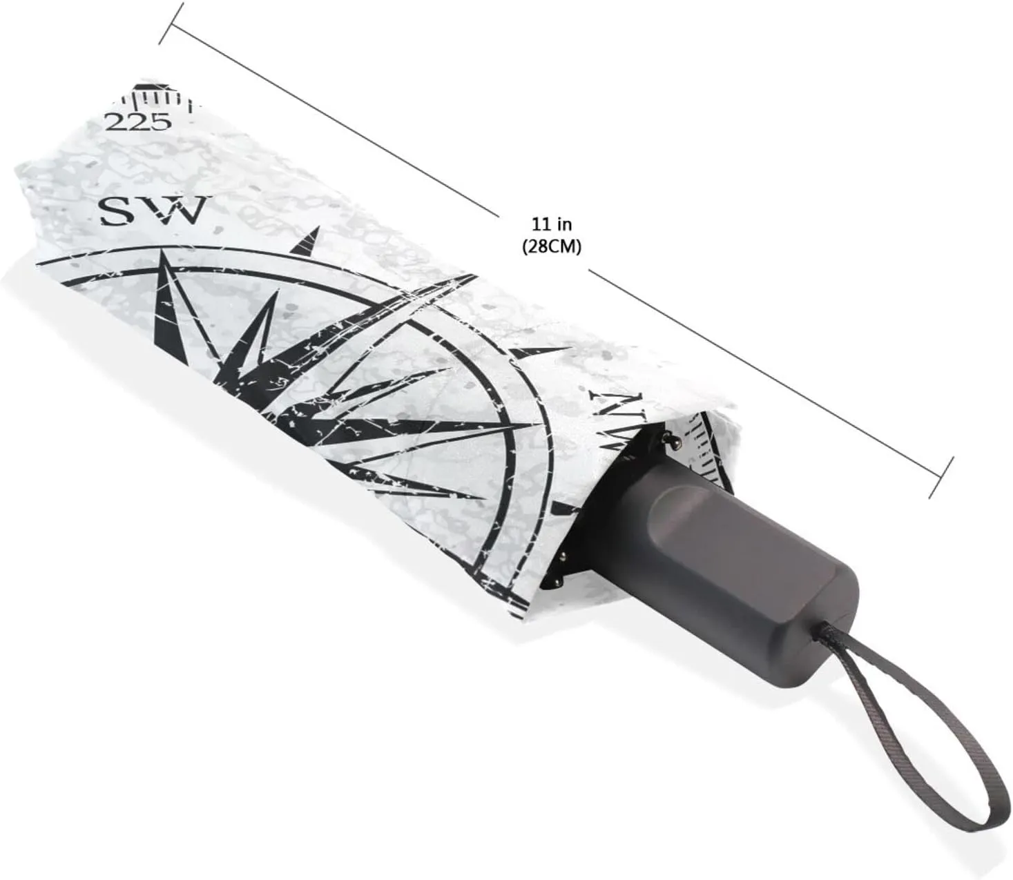 Poeticcity Unisex Manual Folding Rain Umbrella, Foldable Durable Sun Parasol, Collapsible Compact Windproof Portable Umbrellas for Travel