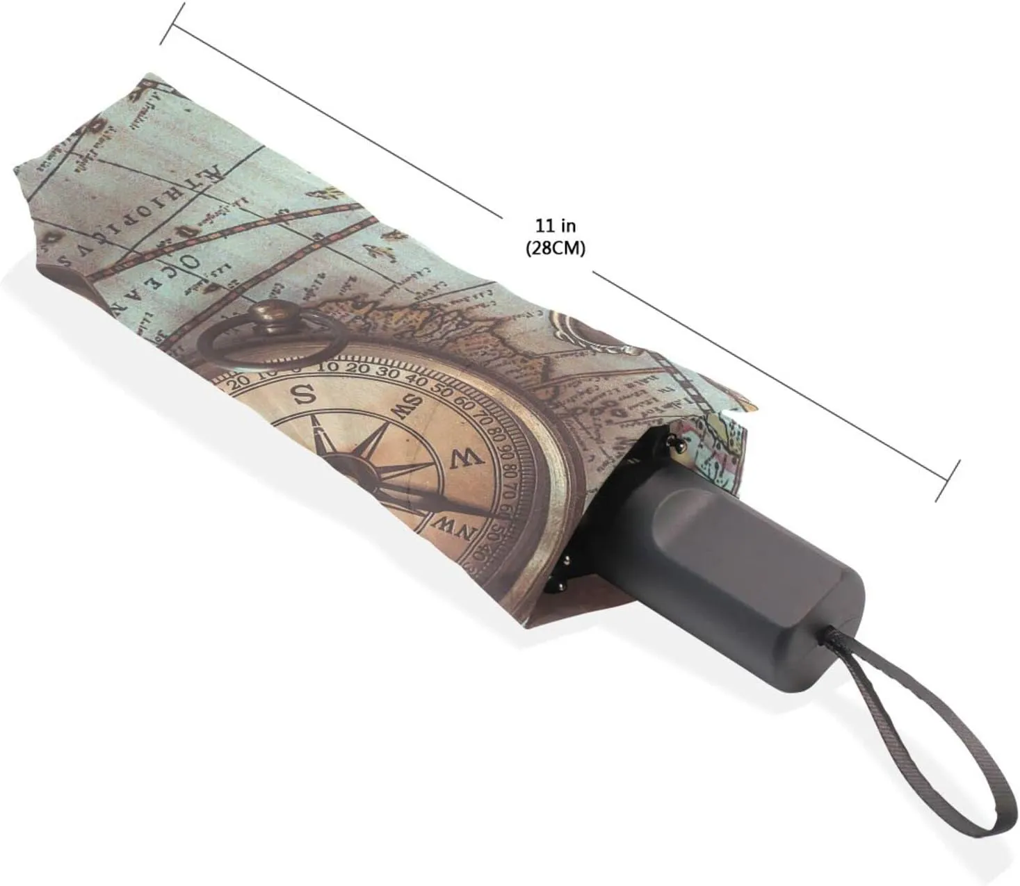 Poeticcity Unisex Manual Folding Rain Umbrella, Foldable Durable Sun Parasol, Collapsible Compact Windproof Portable Umbrellas for Travel