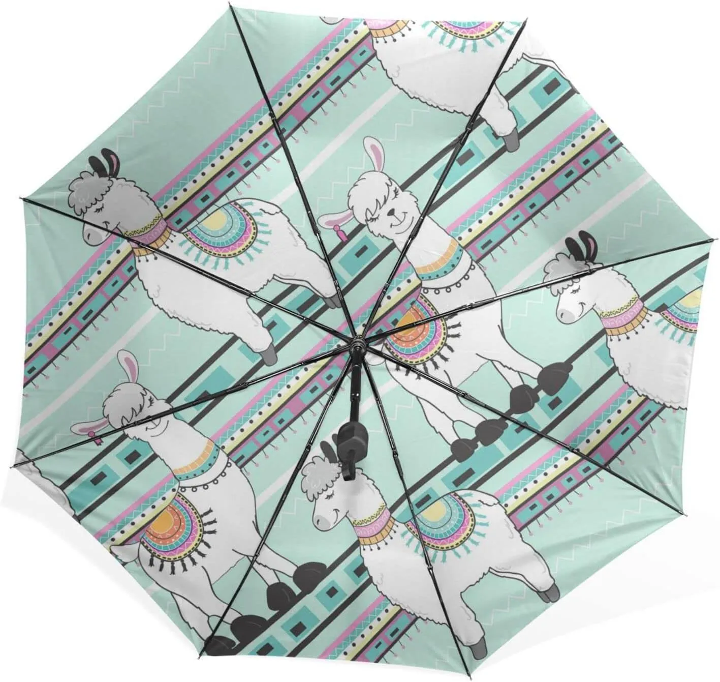 Poeticcity Unisex Manual Folding Rain Umbrella, Foldable Durable Sun Parasol, Collapsible Compact Windproof Portable Umbrellas for Travel