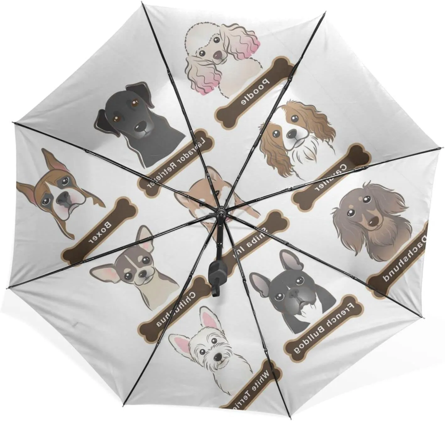 Poeticcity Unisex Manual Folding Rain Umbrella, Foldable Durable Sun Parasol, Collapsible Compact Windproof Portable Umbrellas for Travel