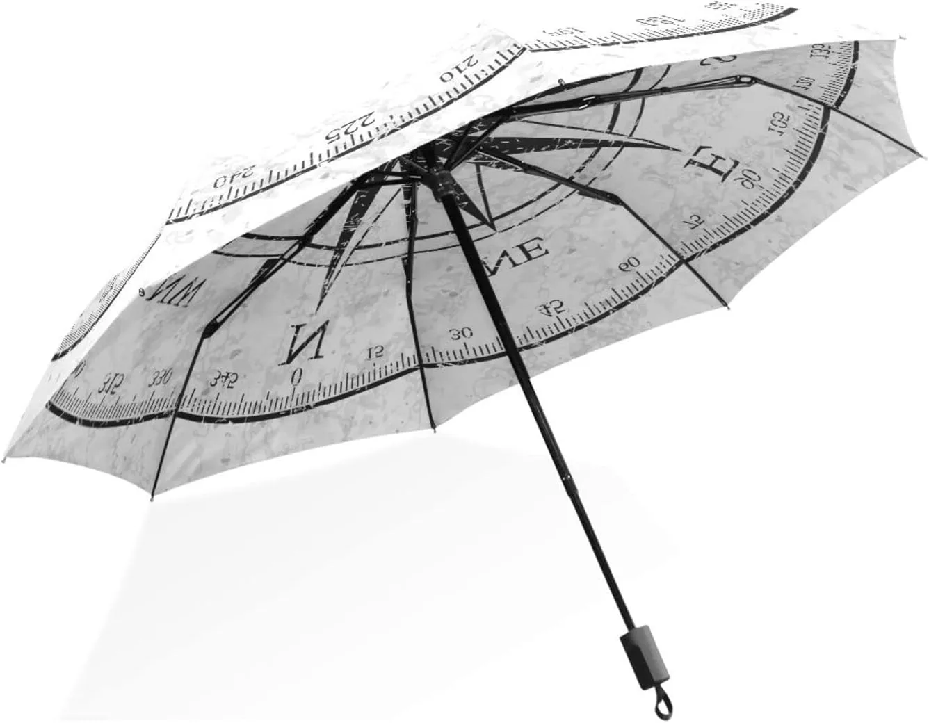 Poeticcity Unisex Manual Folding Rain Umbrella, Foldable Durable Sun Parasol, Collapsible Compact Windproof Portable Umbrellas for Travel