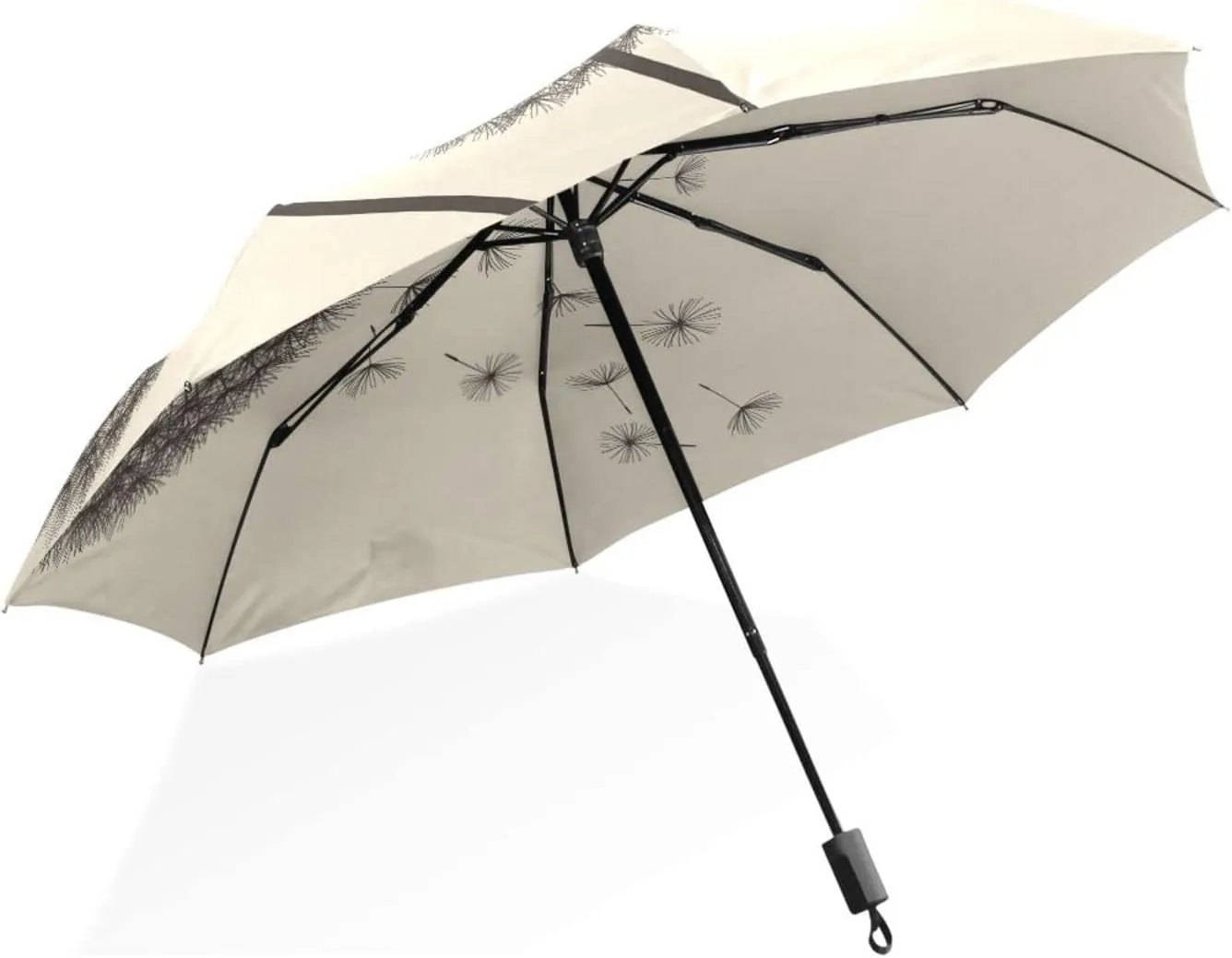 Poeticcity Unisex Manual Folding Rain Umbrella, Foldable Durable Sun Parasol, Collapsible Compact Windproof Portable Umbrellas for Travel