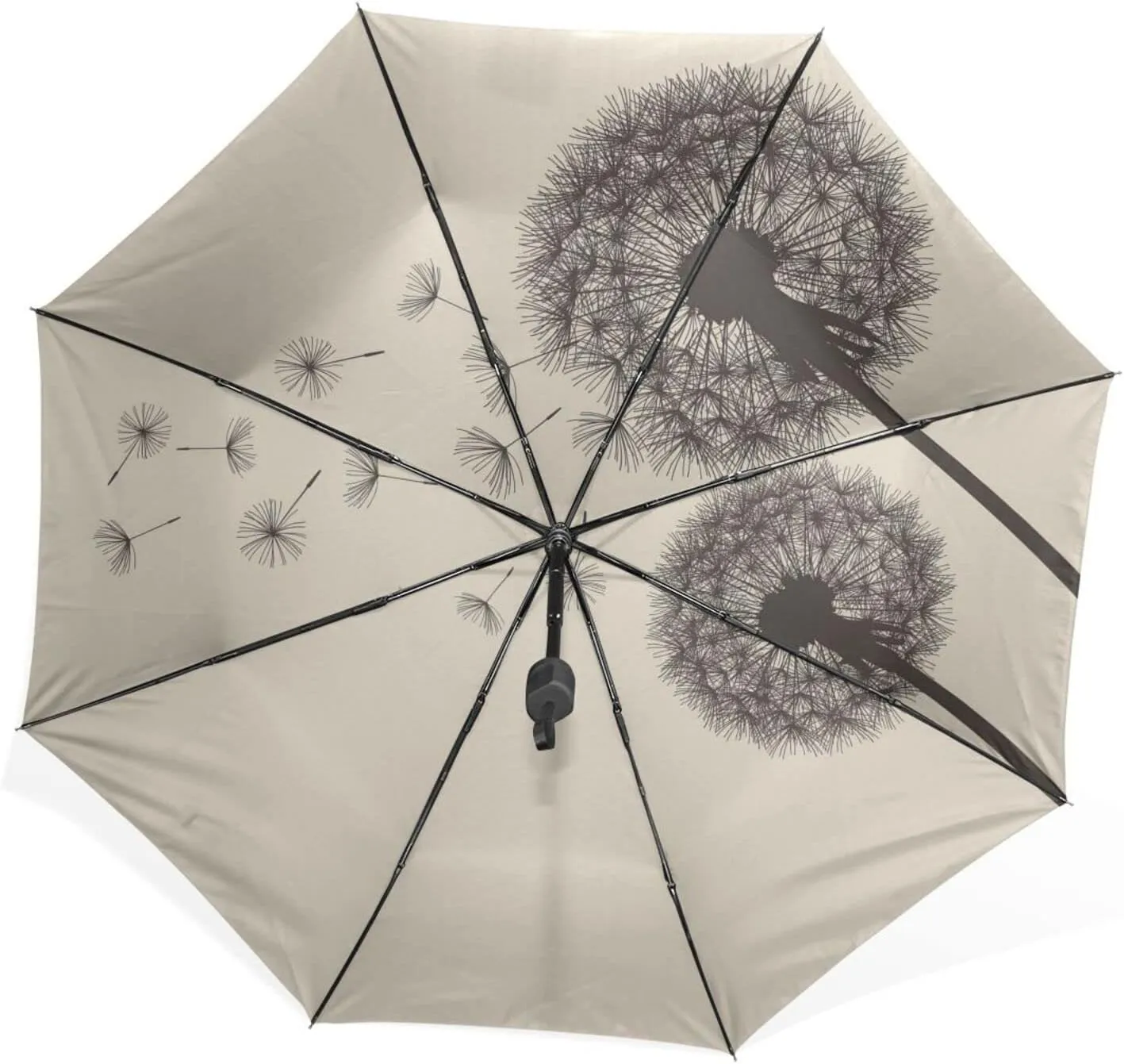 Poeticcity Unisex Manual Folding Rain Umbrella, Foldable Durable Sun Parasol, Collapsible Compact Windproof Portable Umbrellas for Travel