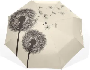 Poeticcity Unisex Manual Folding Rain Umbrella, Foldable Durable Sun Parasol, Collapsible Compact Windproof Portable Umbrellas for Travel