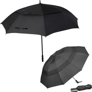 Prospo Huge 72 Inch Golf Umbrella  46 Inch Travel Umbrella 10 Ribs Compact Reverse Automatic Folding Golf Umbrellas, Double Canopy Vented Windproof for Family Men Women