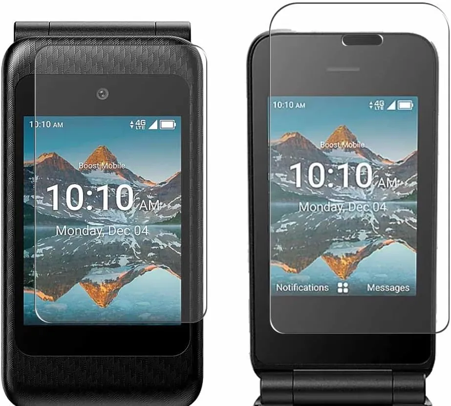 Puccy 3 Pack Screen Protector, compatible with Boost Summit Flip/Consumer Cellular Iris Easy Flip TPU Film Guard （ Not Tempered Glass Protectors）