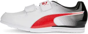 PUMA Men's EVOSPEED TRIPLE JUMP 10 Track and Field Shoe, PUMA White-PUMA Black-PUMA Red, 13