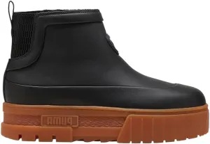 PUMA Womens Mayze Wellis Logo Round Toe Platform Casual Boots Mid Calf Mid Heel 2-3" - Black - Size 9 M