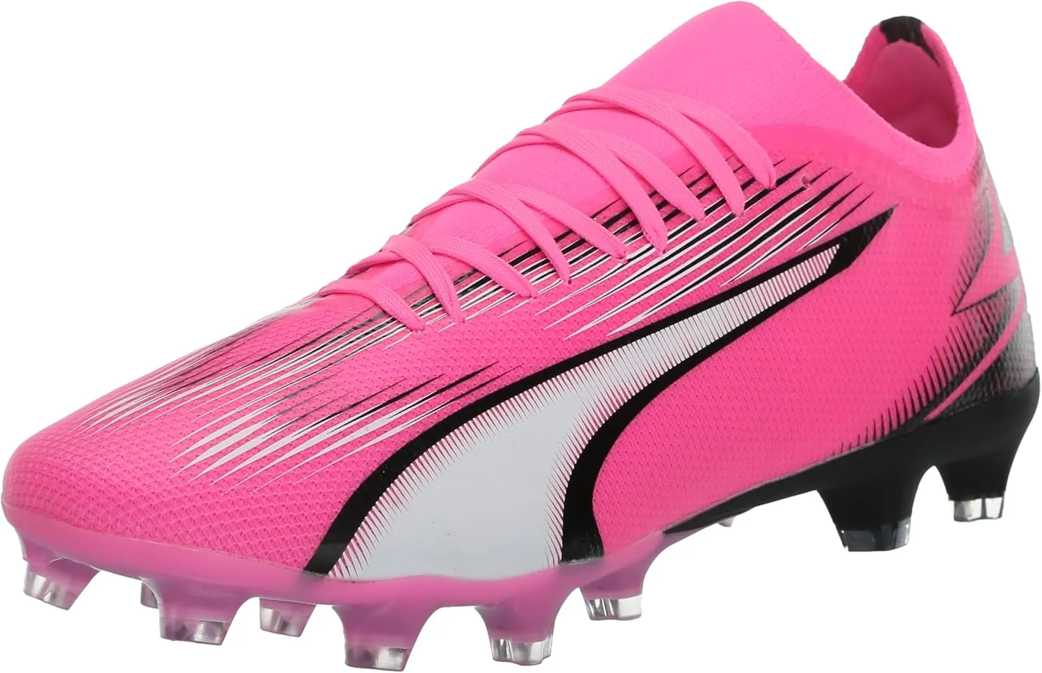 PUMA Women's Ultra Match Firm, Artificial Ground Soccer Cleats, Poison Pink-White-Black, 11