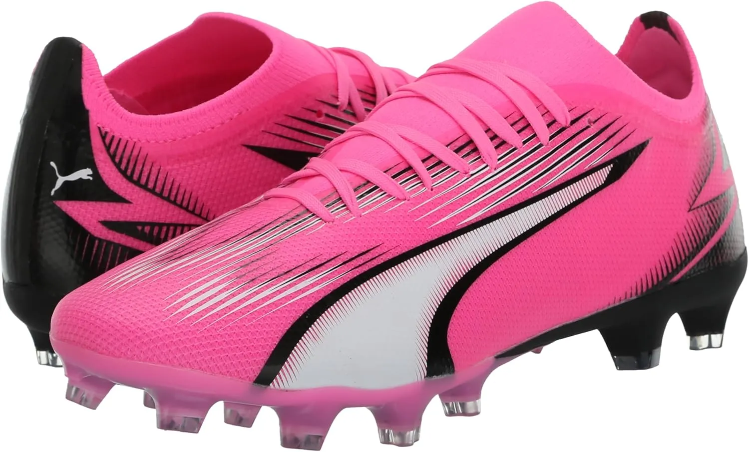 PUMA Women's Ultra Match Firm, Artificial Ground Soccer Cleats, Poison Pink-White-Black, 11