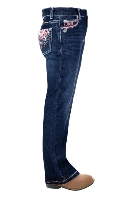 PURE WESTERN ADELINE GIRLS BOOT CUT JEANS - EVENING SKY
