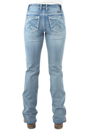 Pure Western Crisscross Relax Rider Jean 36 Leg - Moonshine