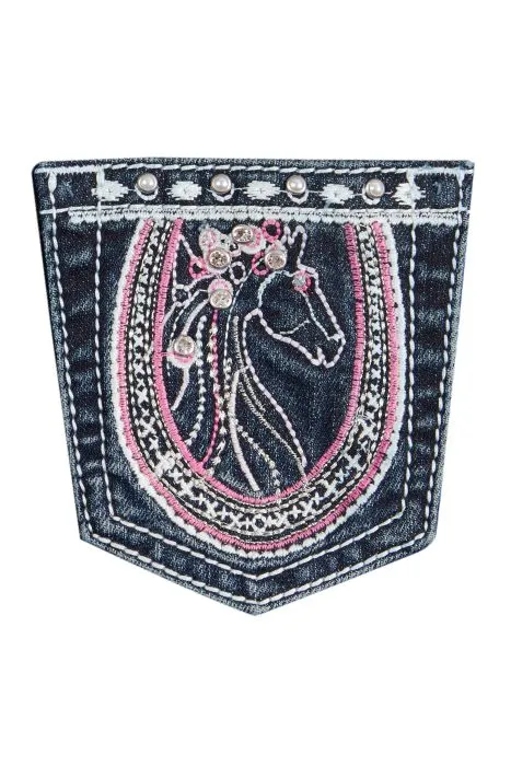 PURE WESTERN TESS GIRLS BOOT CUT JEANS - MIDNIGHT