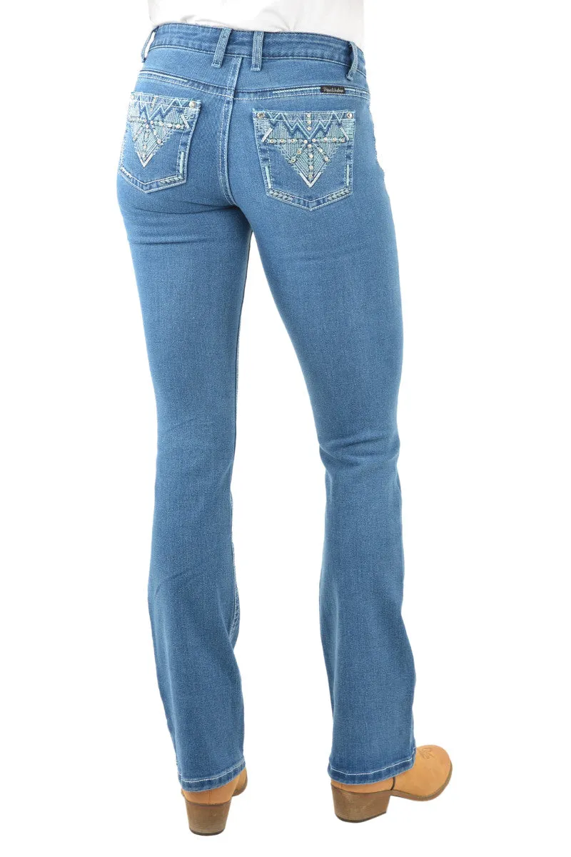 Pure Western Wmns Ziggy Boot Cut Jean - Renovation Sale