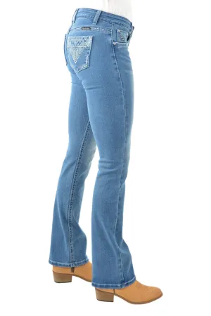 Pure Western Wmns Ziggy Boot Cut Jean - Renovation Sale