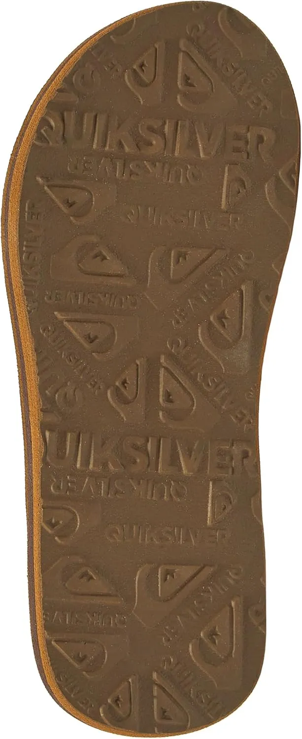 Quiksilver Boy's Carver Suede Fixed Strap Kids Flip Flop Youth Sandal