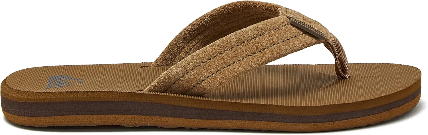 Quiksilver Boy's Carver Suede Fixed Strap Kids Flip Flop Youth Sandal