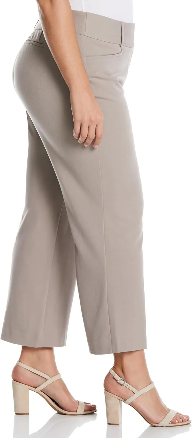 Rafaella Women's Plus Size Curvy Fit Boot Cut Pant