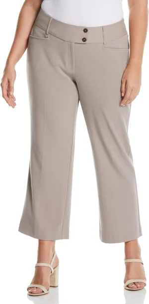 Rafaella Women's Plus Size Curvy Fit Boot Cut Pant