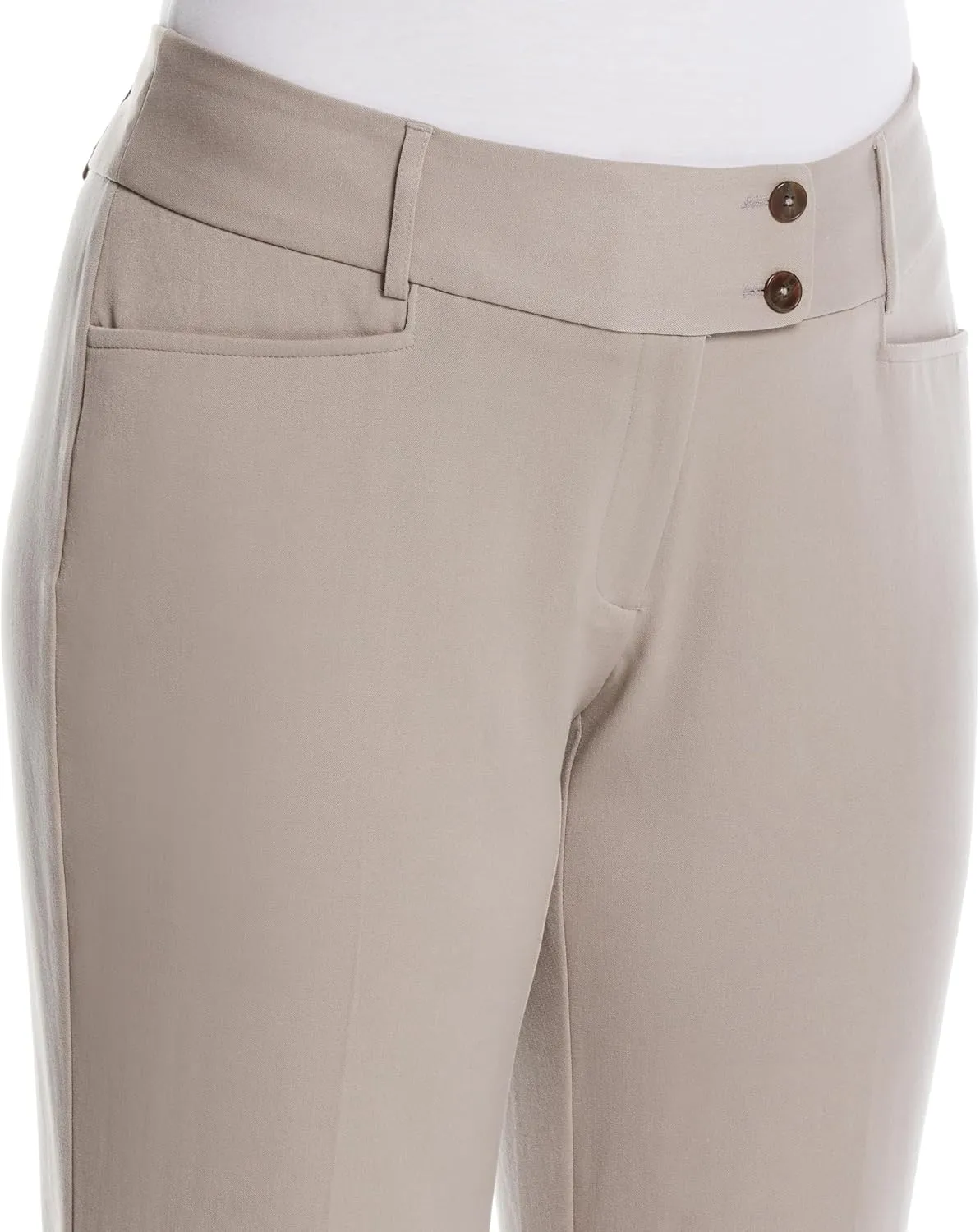 Rafaella Women's Plus Size Curvy Fit Boot Cut Pant