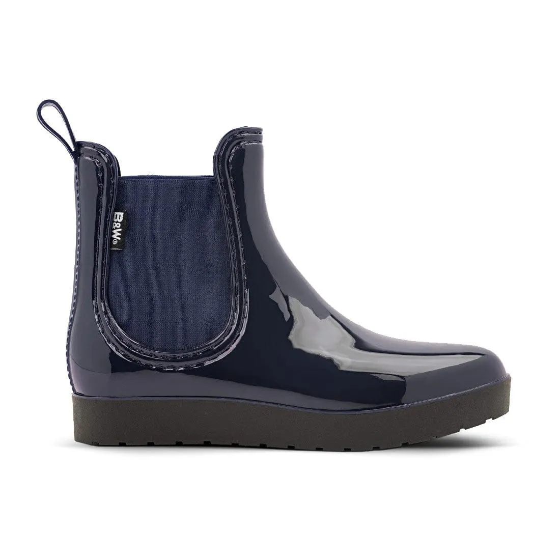 Rain Booties Woman Navy Elastic