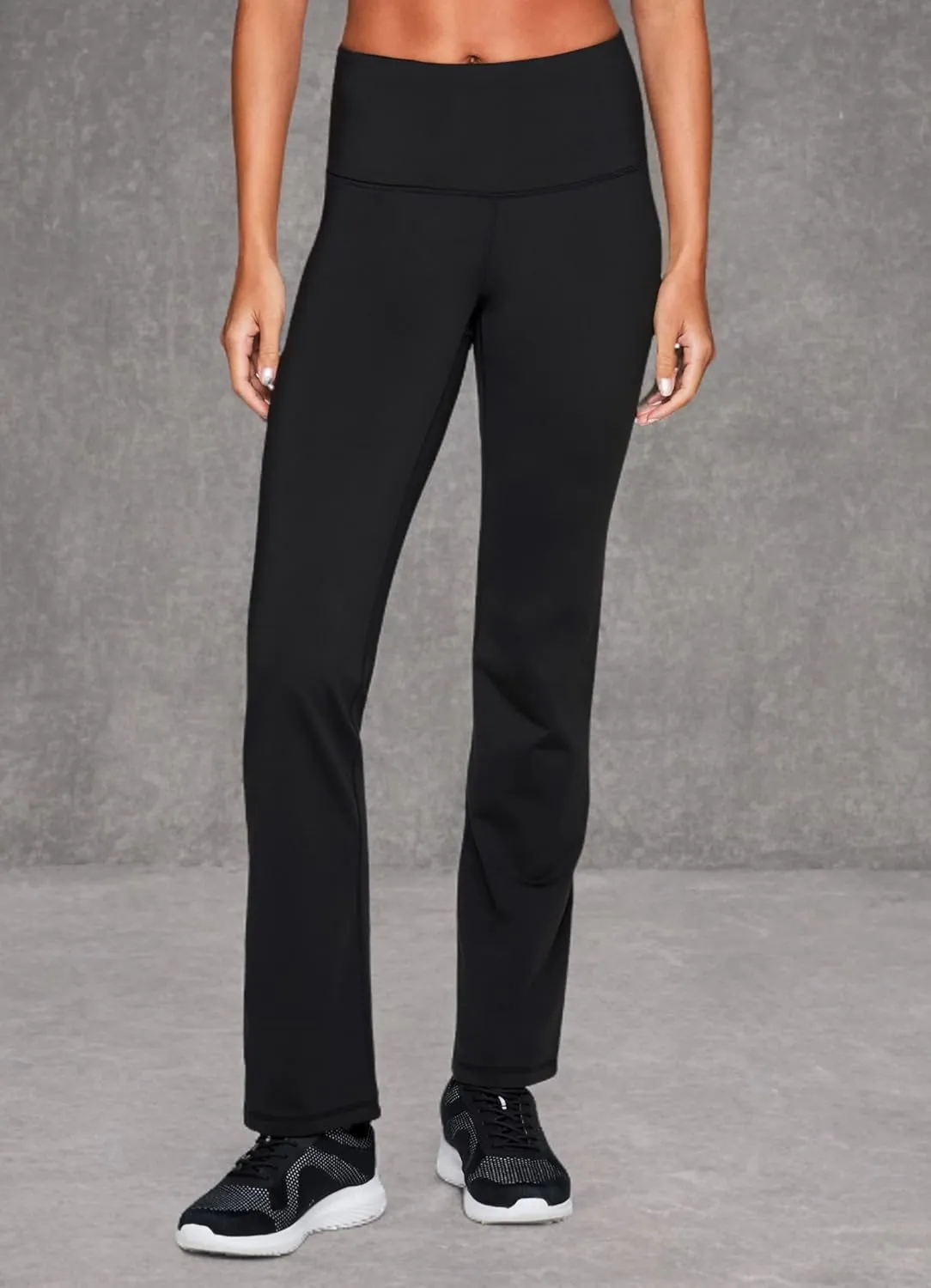 RBX Active Women's Fleece Lined Flared Bottom Athletic Stretch Boot Cut Yoga Pants