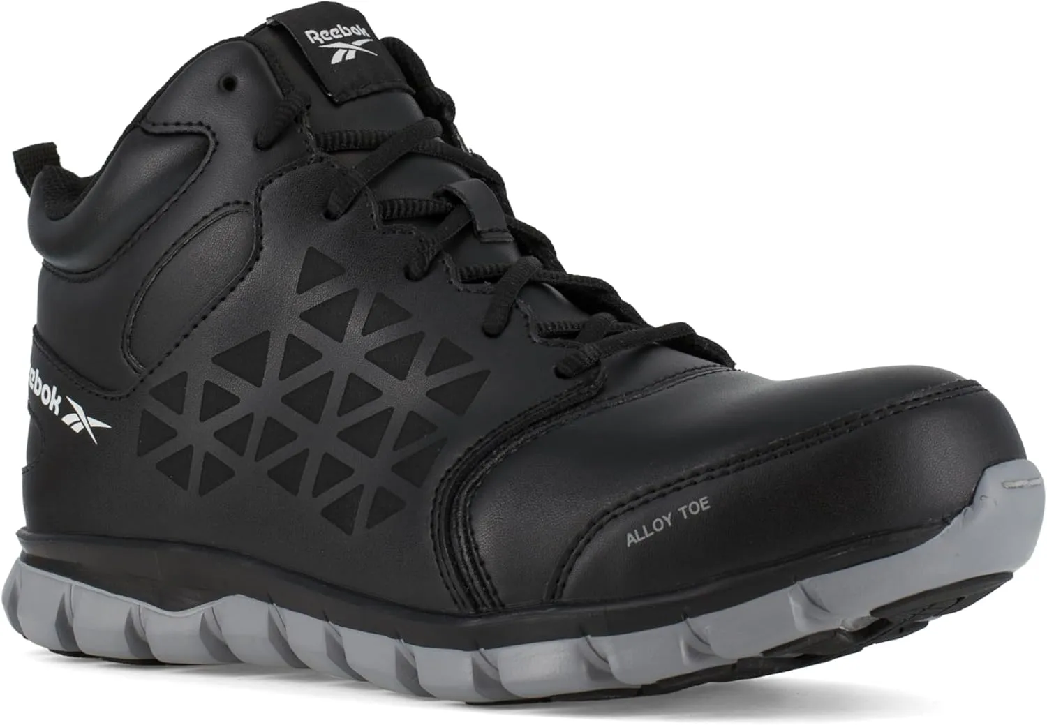 Reebok Men's Rb4142 Sublite Cushion Work Safety Alloy Toe Athletic Mid Cut Boot Black