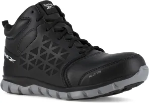 Reebok Men's Rb4142 Sublite Cushion Work Safety Alloy Toe Athletic Mid Cut Boot Black