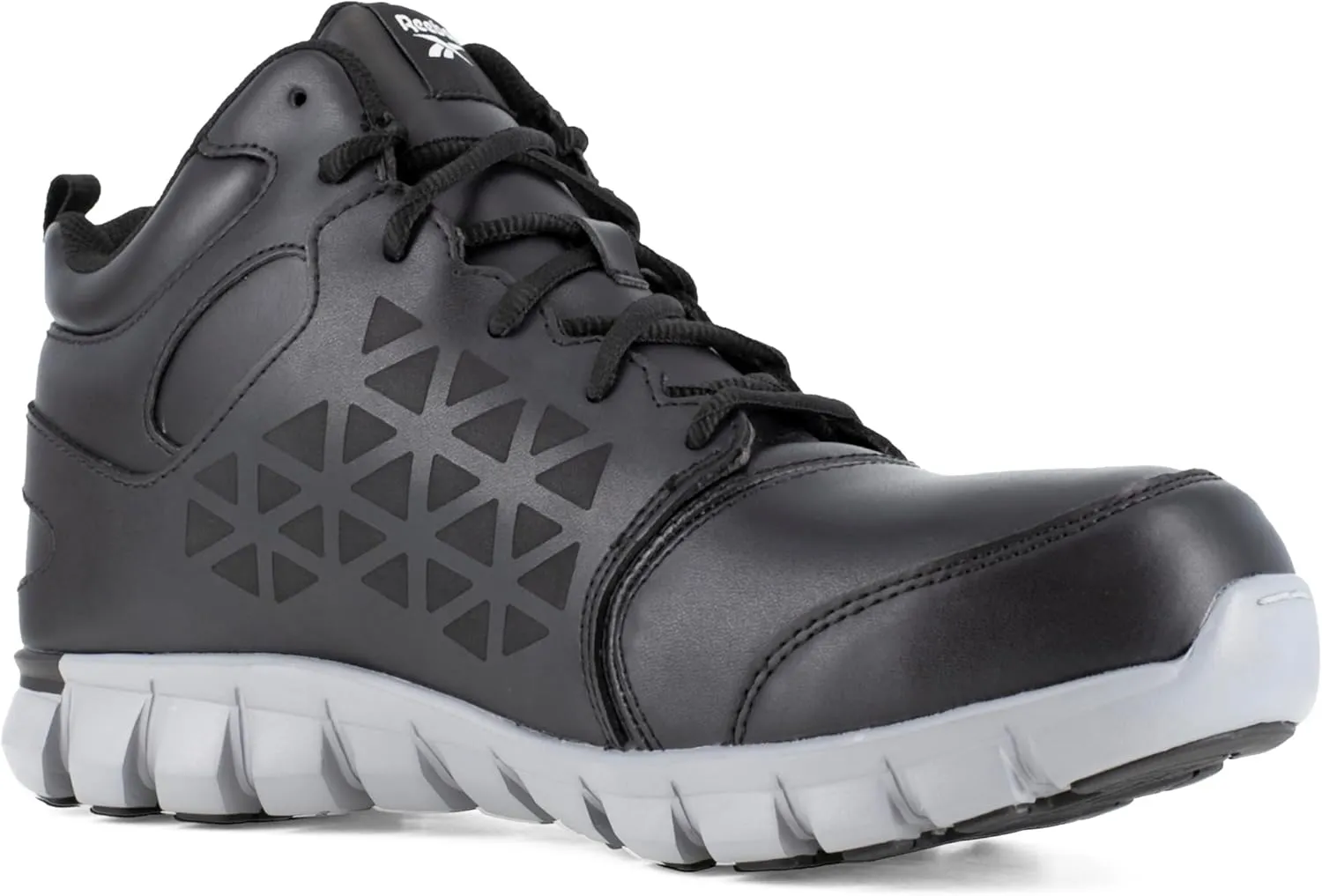 Reebok Men's Rb4142 Sublite Cushion Work Safety Alloy Toe Athletic Mid Cut Boot Black