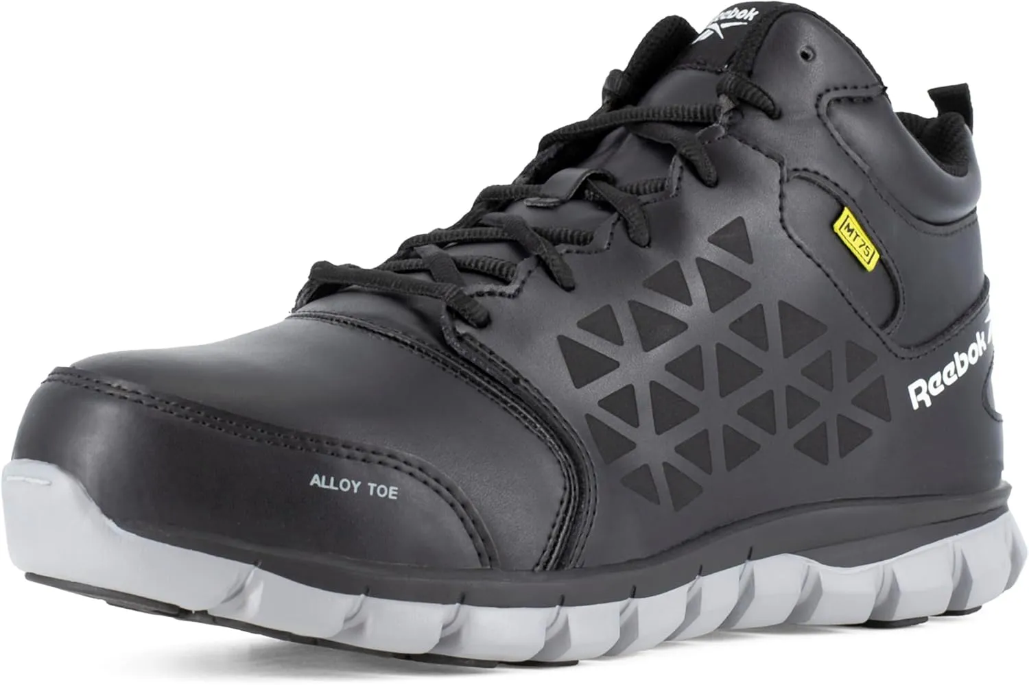 Reebok Men's Rb4143 Sublite Cushion Work Safety Alloy Toe Athletic Mid Cut Boot Black Industrial & Construction